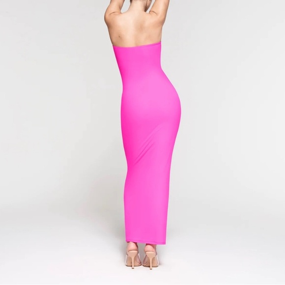 NWT Skims Fits Everybody Tube Maxi Dress Neon Orchid Size Large - Picture 3 of 13